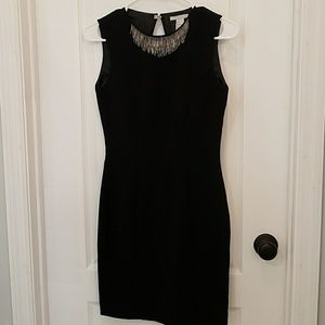 Black Sleveless H&M Dress with beaded neckline